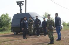 Defence Minister on the border with the Republic of Macedonia 