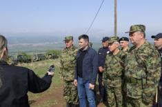 Defence Minister on the border with the Republic of Macedonia 