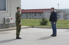 Defence Minister on the border with the Republic of Macedonia 