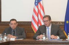 President Vučić Received the Delegation of the Armed Forces of the United States of America