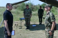 Unannounced Visit from the Minister of Defence to the Training Ground “Peskovi” 