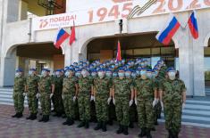 Members of the Guard of the Serbian Armed Forces in the Full Swing of Preparations for the Moscow Victory Day Parade