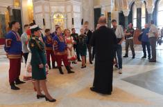 Members of "Krasnaya Zvezda" ensemble take tour of Belgrade’s cultural heritage sites