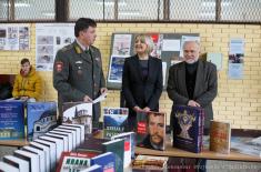 Books presented to students in Pančevo and Sombor