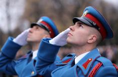 Gun salute on the occasion of Armistice Day in WWI