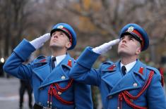 Gun salute on the occasion of Armistice Day in WWI