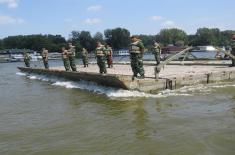 Training of Reserve of the Second Pontooneer Battalion of the River Flotilla