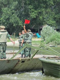 Training of Reserve of the Second Pontooneer Battalion of the River Flotilla