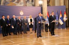 Predsednik Vučić: Opredeljeni smo za dijalog, očuvanje mira i stabilnosti