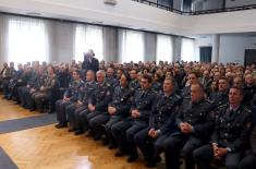 Military commemorative medals presented to members of the 250th AD Missile Brigade