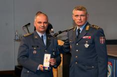 Military commemorative medals presented to members of the 250th AD Missile Brigade