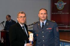 Military commemorative medals presented to members of the 250th AD Missile Brigade