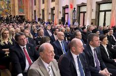 President Vučić Awards Candlemas Decoration in the Gallery of Central Military Club in Belgrade