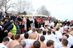 Military Academy Cadet, Sava Stanković First to Swim to the Holy Cross