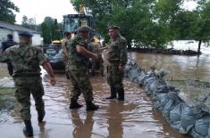 The Serbian Armed Forces Help in Defence against Flood 