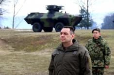 Министар Вулин: У Копненој зони безбедности стање мирно и под контролом Војске Србије