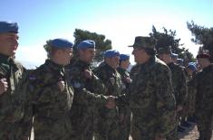 General Diković visits members of the Serbian Armed Forces in UN mission in Lebanon