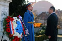 Ministers of Defense of Serbia and France pay tribute to the warriors from the Macedonian Front