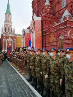 Members of the Guard of the Serbian Armed Forces in the Full Swing of Preparations for the Moscow Victory Day Parade