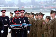 Members of the Serbian Armed Forces swimming for the Holy Epiphany Cross across Serbia