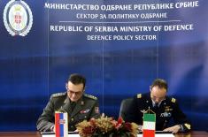 Ekspertski razgovori o saradnji u oblasti odbrane sa Republikom Italijom