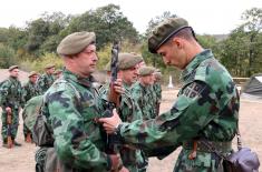 Training of reservists at the Krivul firing range near Zaječar