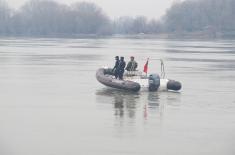 Members of the Serbian Armed Forces swam for the Holy Epiphany Cross