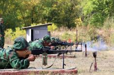 Training of reservists at the Krivul firing range near Zaječar