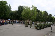 Gun salute on the occasion of the Victory Day