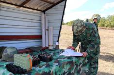 Training of reservists at the Krivul firing range near Zaječar