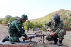 Training of reservists at the Krivul firing range near Zaječar