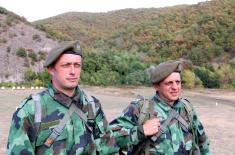 Training of reservists at the Krivul firing range near Zaječar