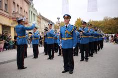 Promenade parade and military drill in Novi Sad
