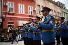 Promenade parade and military drill in Novi Sad