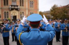 Promenade parade and military drill in Novi Sad