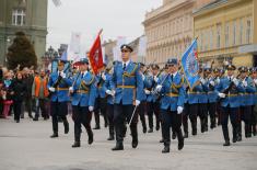 Promenade parade and military drill in Novi Sad