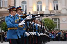 Promenade parade and military drill in Novi Sad