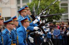 Promenade parade and military drill in Novi Sad