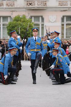 Promenade parade and military drill in Novi Sad