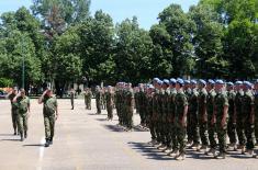 Seeing an infantry company and a force protection platoon off to mission in Lebanon