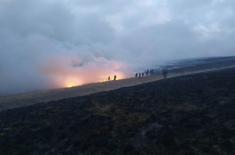 The Serbian Armed Forces helping to put out fires in the municipality of Trgovište