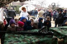 Ceremonial March-Past of Military Bands and Arms Presentation in the Towns of Serbia