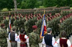 The assessment of readiness for the ceremony of handing over military flags to the 72nd Special Operations Brigade and the 63rd Parachute Brigade