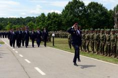 The assessment of readiness for the ceremony of handing over military flags to the 72nd Special Operations Brigade and the 63rd Parachute Brigade