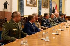 The meeting of the Minister of Defence with the students of Advanced Security and Defence Studies