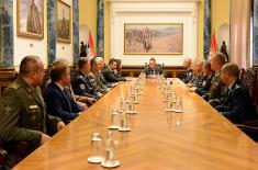 The meeting of the Minister of Defence with the students of Advanced Security and Defence Studies