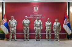 Members of Serbian Armed Forces deploying to EUTM Somalia given a send-off