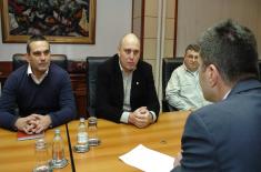 Defence Minister meets representatives of the Trade Union “Sloga”