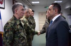 Minister Vulin and General Mojsilović visit the Defence Operations Centre
