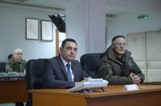 Minister Vulin and General Mojsilović visit the Defence Operations Centre